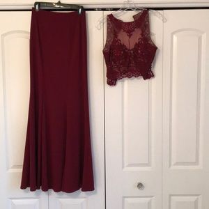 Prom Dress Color - wine -burgady